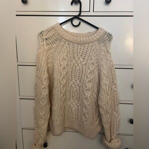 Cream Zara knit sweater